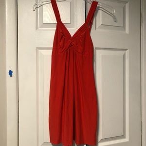 Coral women’s silk v neck top